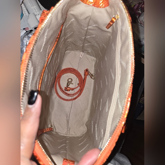 Brahmin Large Duxbury Orange Potion Genuine Leather Satchel NWT - Picture 6 of 9